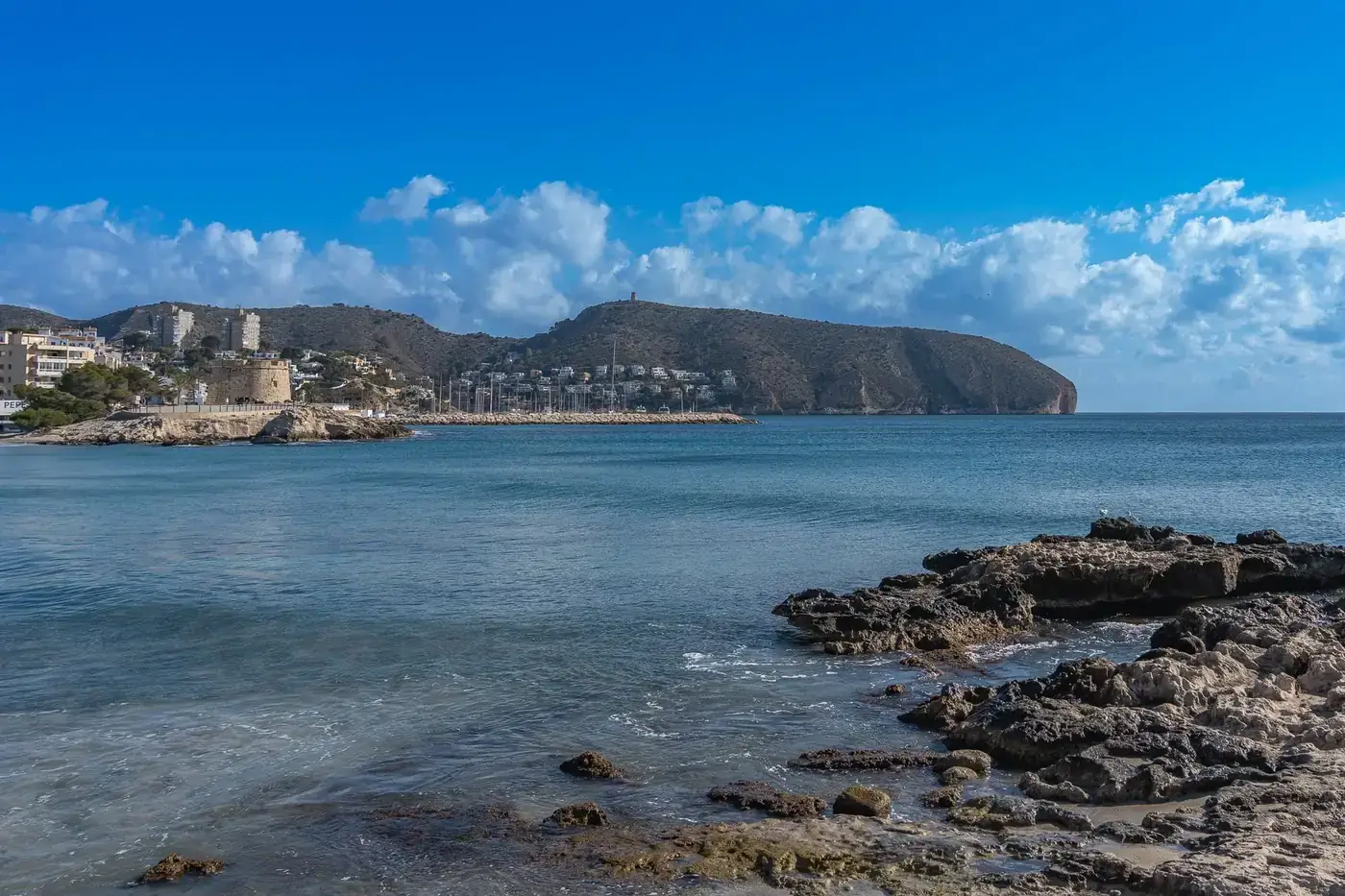 Beautiful coastal landscape in Moraira, Comunidad Valenciana, Spain.