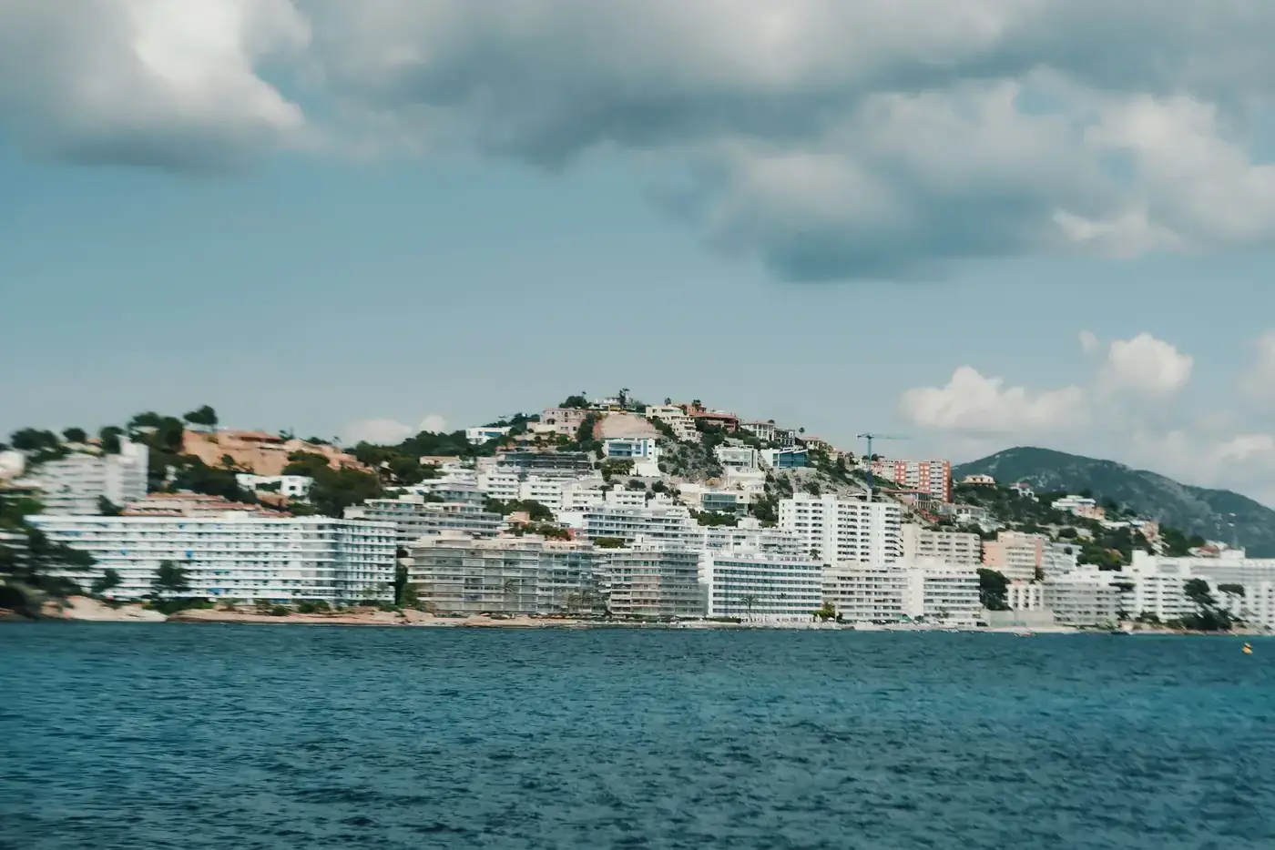 Explore the stunning waterfront architecture in Costa de la Calma, Mallorca with a pristine sea view.
