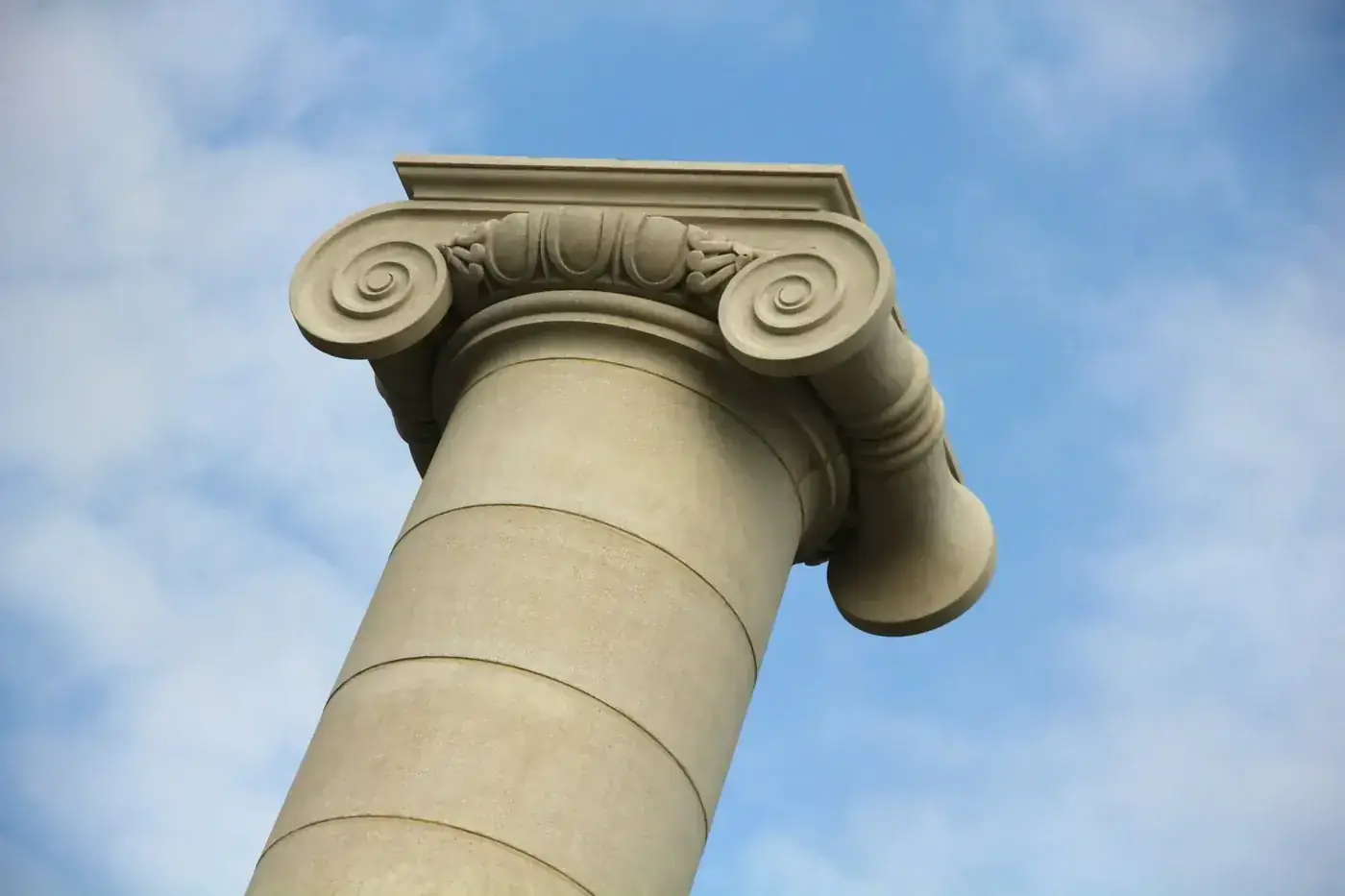 One of the four Ionic columns The Four Columns (Las Cuatro Columnas), Barcelona, Spain, 2011.