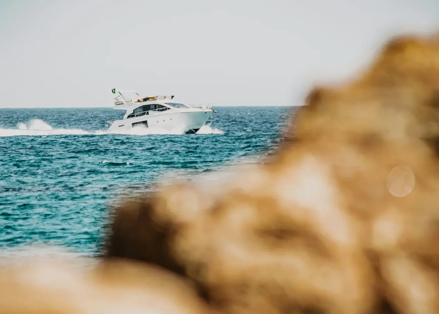 Yachting near the coast