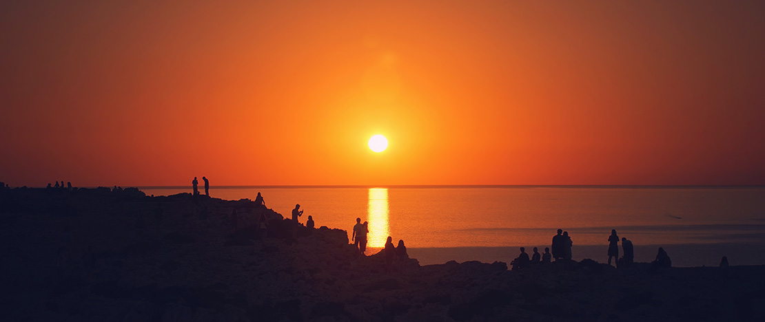   Zonsondergang op Menorca 