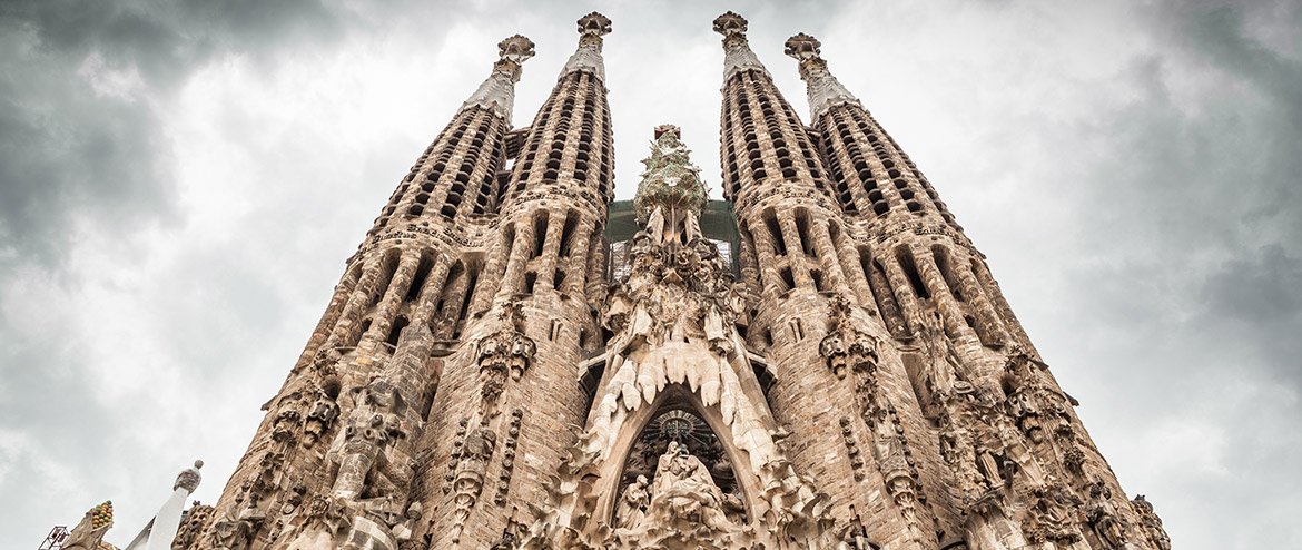 Detail van La Sagrada Familia in Barcelona