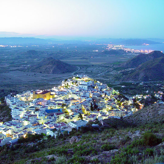 Panoramisch zicht op Mojácar