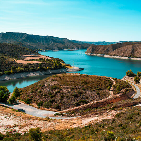 Natuurreservaat Mequinenza, rivier de Ebro en de Zee van Aragón