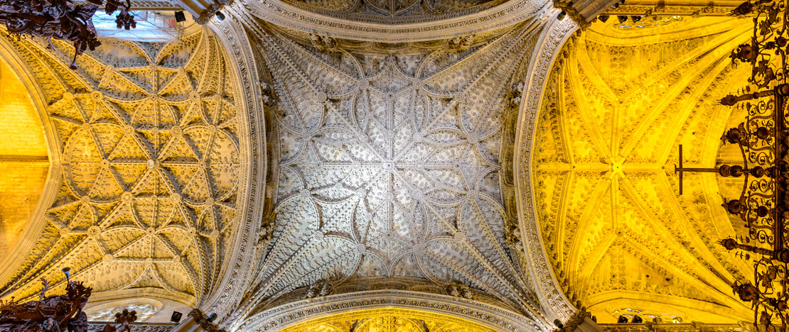 Uitzicht op de koepel van de kathedraal van Sevilla 