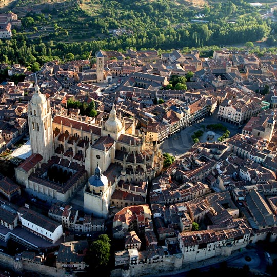 Luchtfoto van Segovia