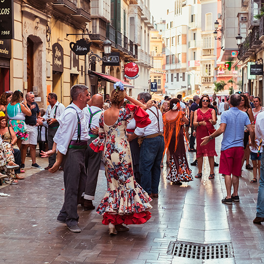 Festivals in de straten van Malaga