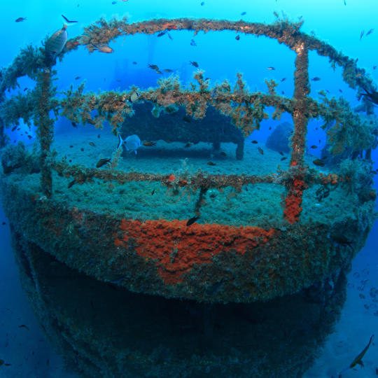 Het gezonken schip Don Pedro, Formentera