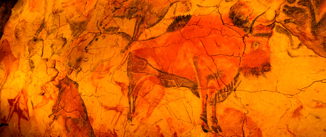 Prehistorische schilderijen in de grotten van Altamira