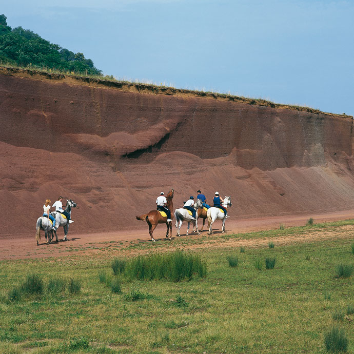 Paardrijroutes in Garrotxa