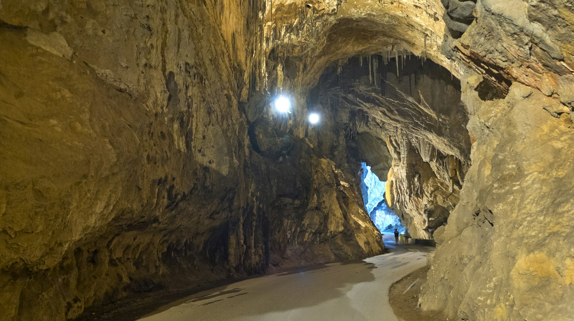 La Cuevona, Road Natural Karst Cave, Cuevas del Agua, Spain